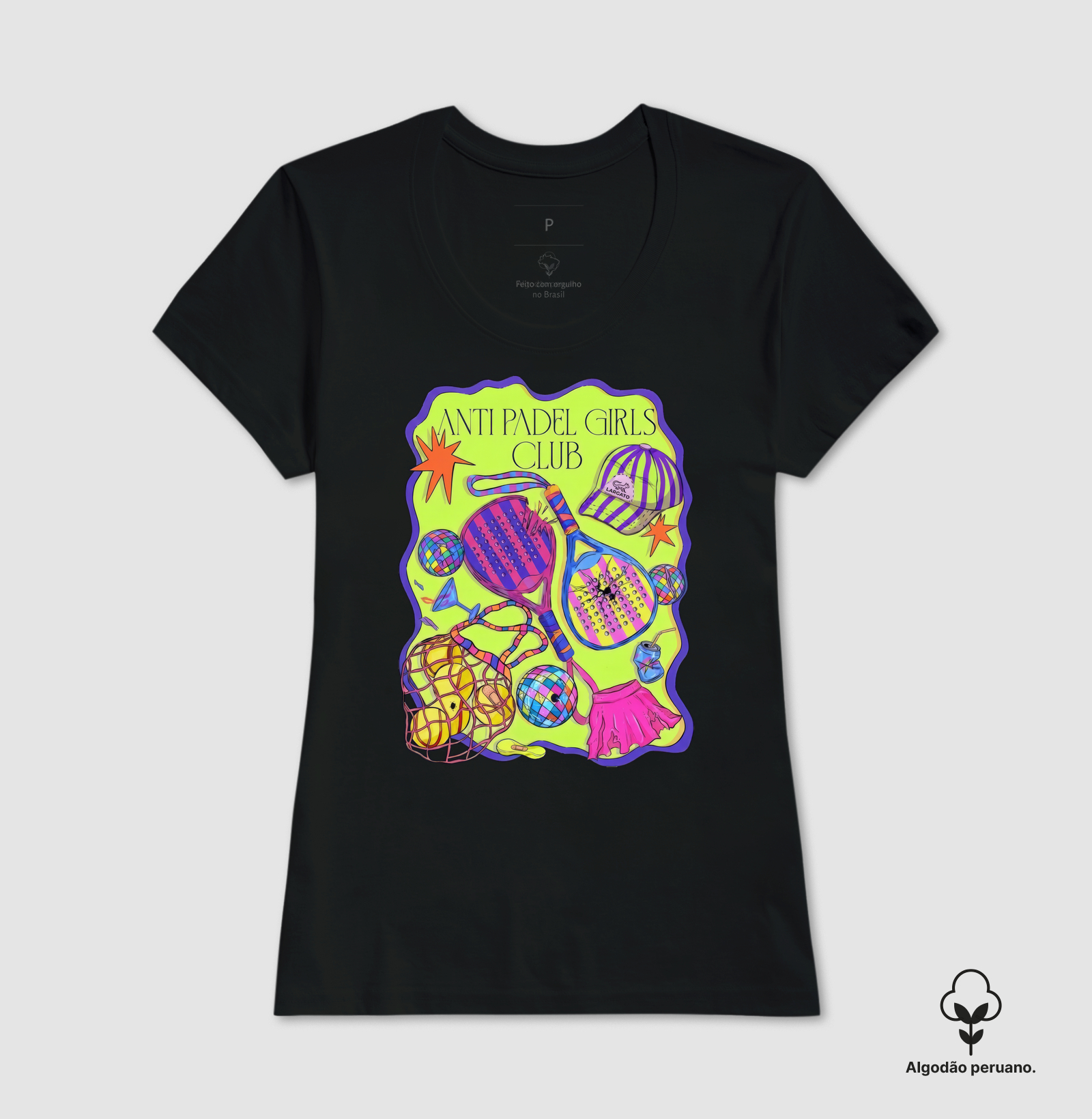 Camiseta Feminina Anti Padel Girls Club Retrô - Imagem 8