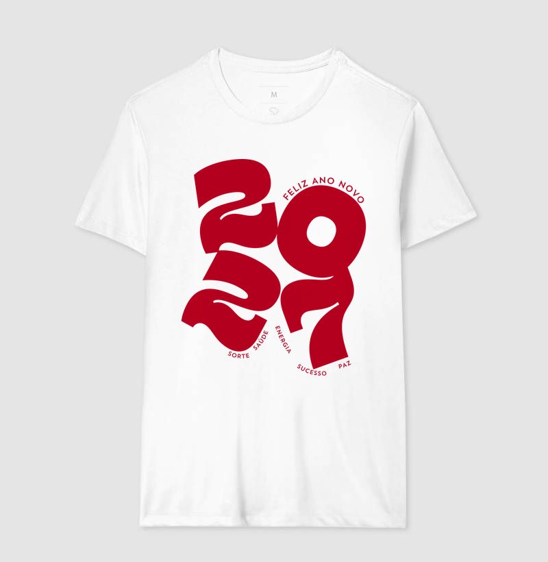 Camiseta 2027 Boas Energias – Feliz Ano Novo - Imagem 6