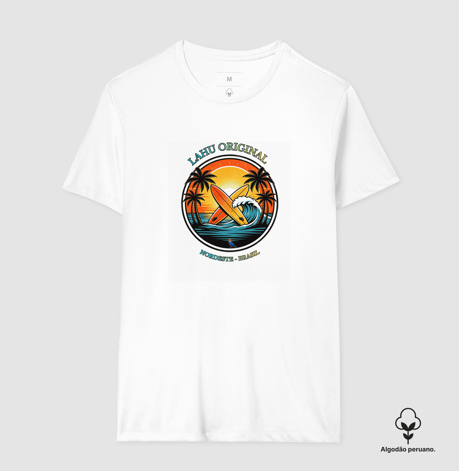 “Sinta a energia das ondas nordestinas com a estampa Lahu Original. Cores vibrantes, estilo surf e alma brasileira — feita para quem carrega o sol e o mar no coração. Vista o Nordeste, vista Lahu!” - Imagem 6