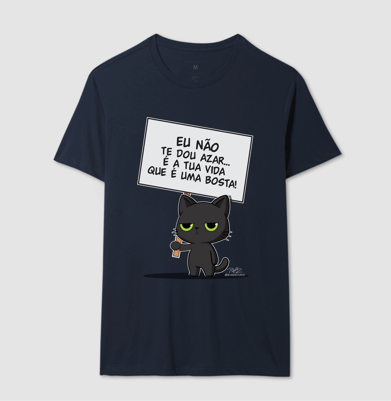 Camiseta Gato Sincero Azar - Imagem 6