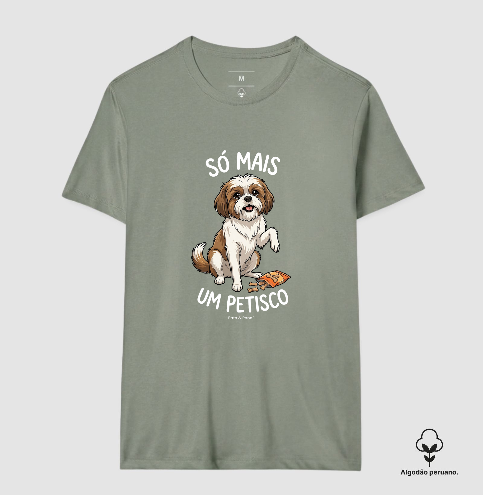 CAMISETA ALGODÃO PERUANO SHIHTZU PETISCO - Imagem 8