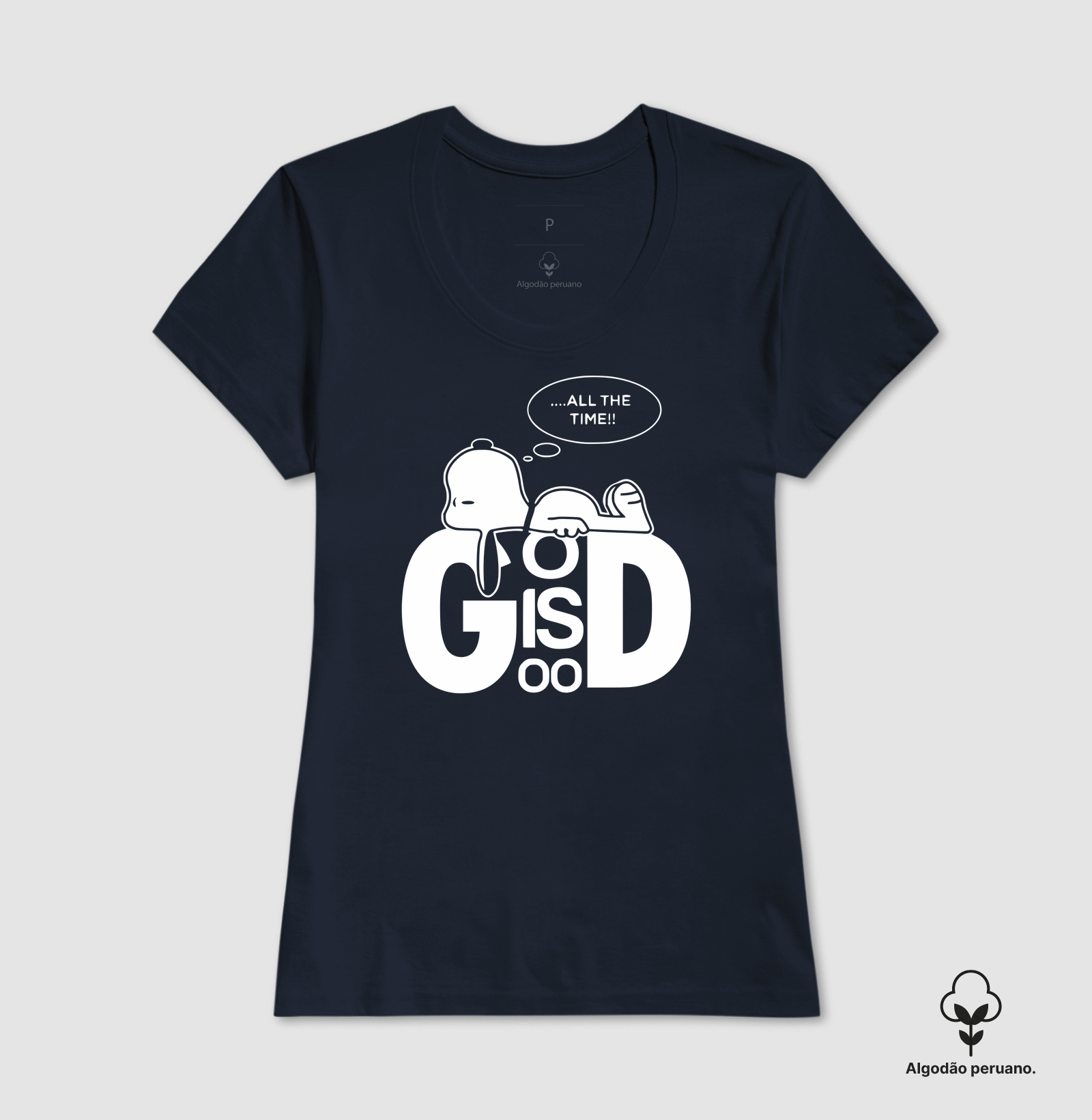 Camiseta Fem. Algodão Peruano God is Good - Imagem 3