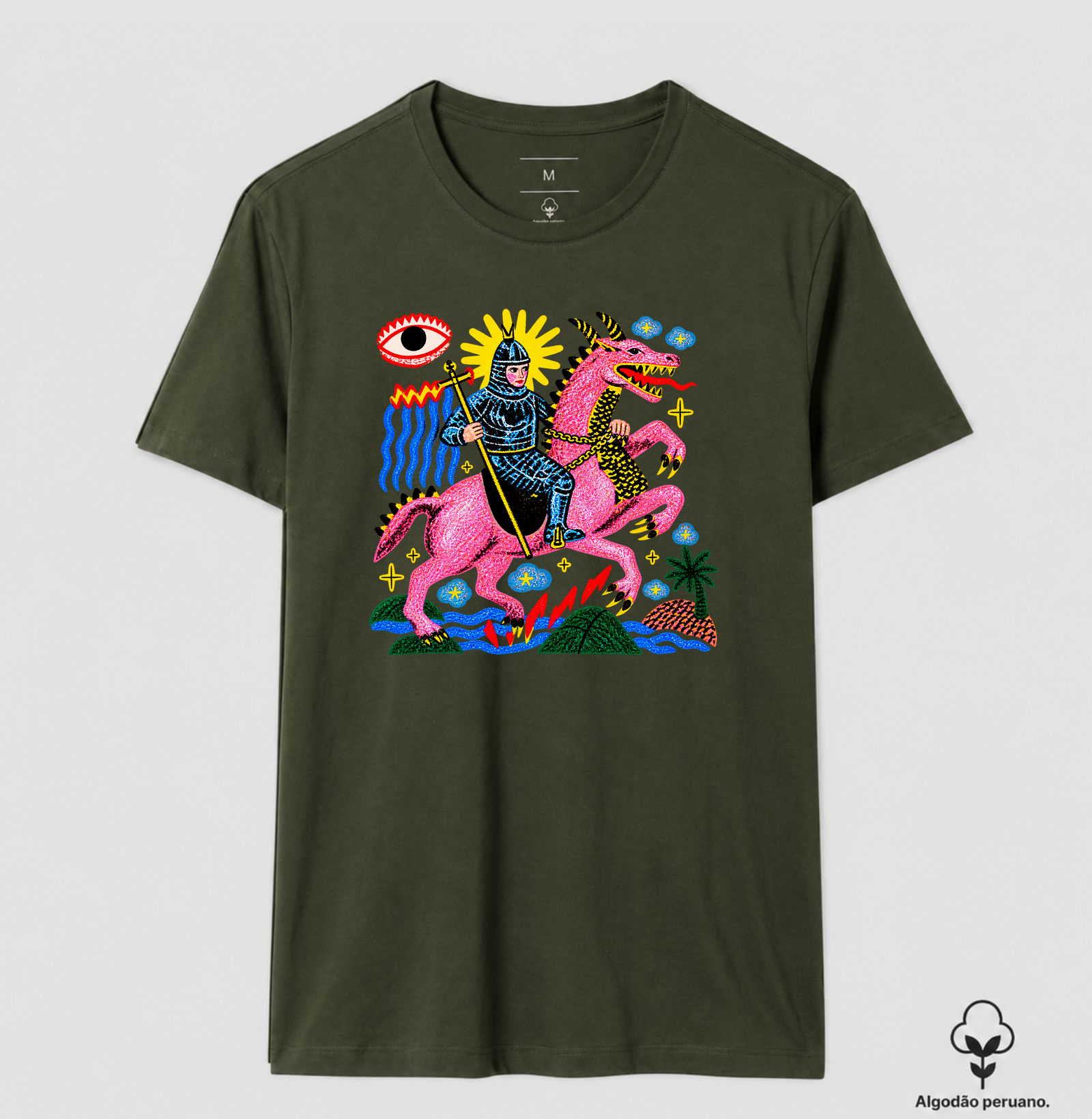 Camiseta Algodão Peruano O Toque do Cavaleiro e o Dragão - Imagem 8