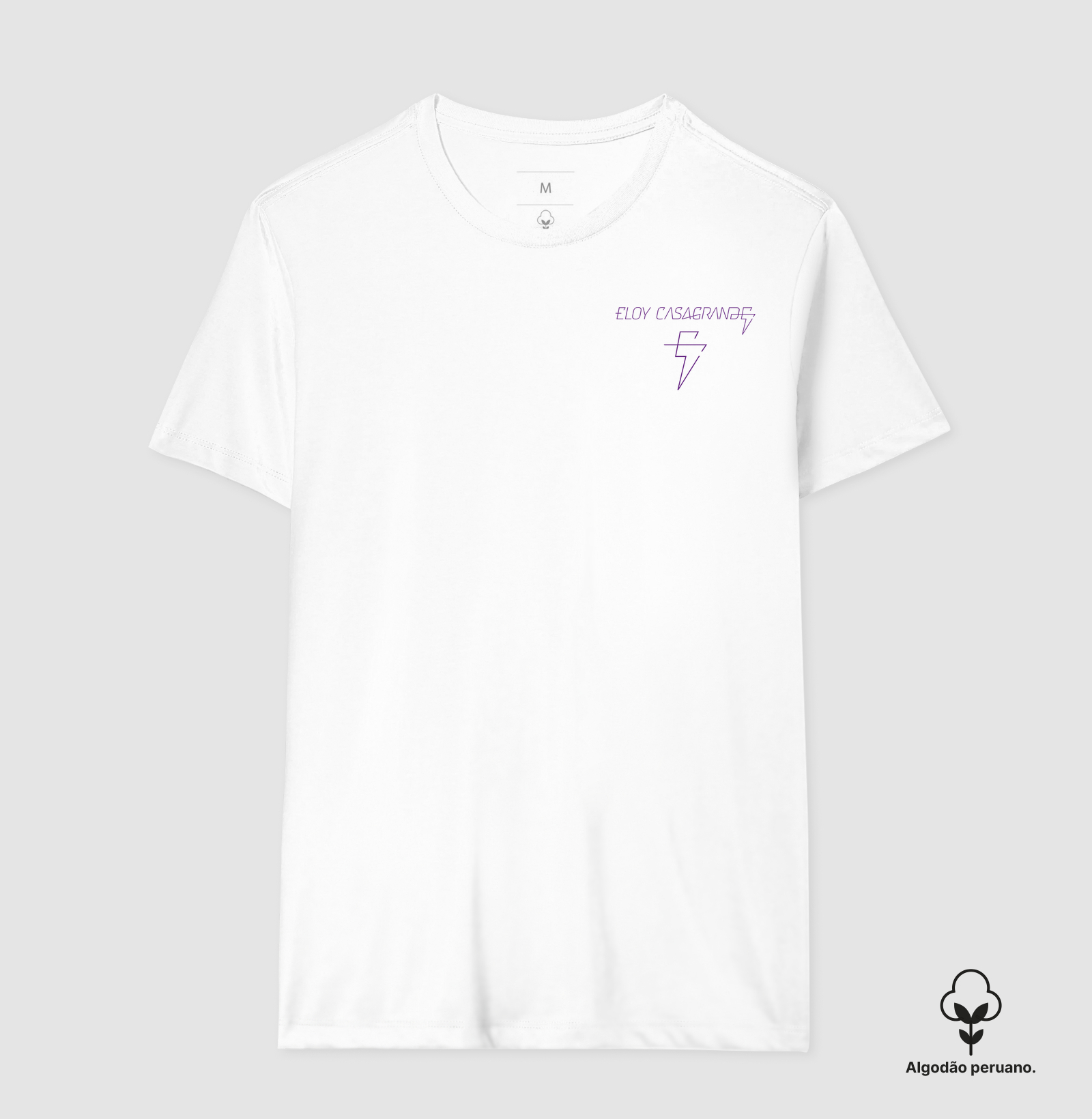 Camiseta Algodão Peruano Oficial Eloy Casagrande #04 - Branca Manga Curta - Imagem 5