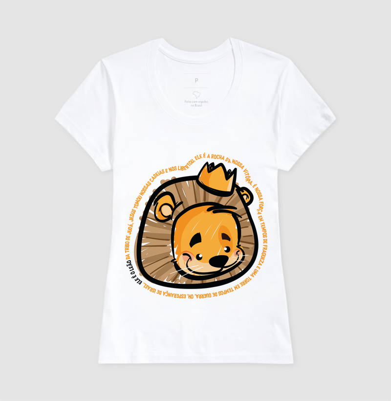 Camiseta Cristã Leão de Judá Ilustrado - Imagem 3