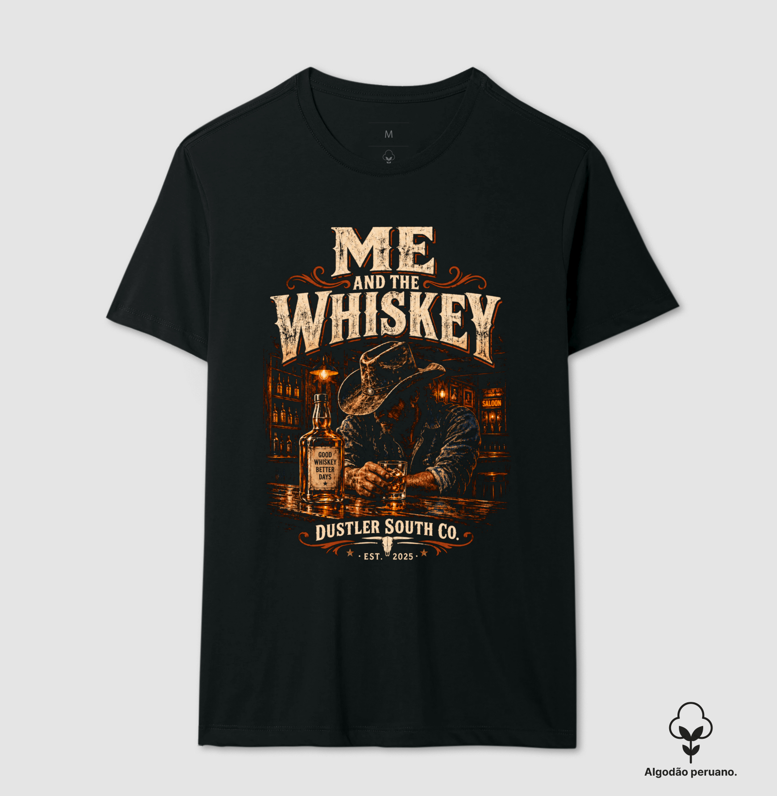 Camiseta Country Me and the Whiskey Dustler South Co. Algodão Peruano Premium - Imagem 2
