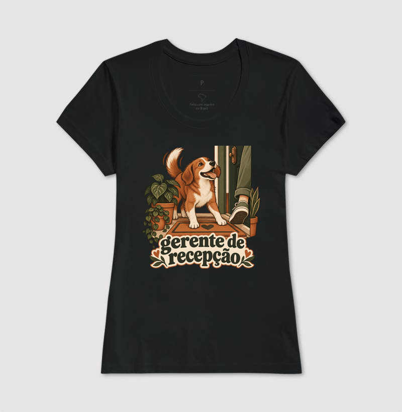 Camiseta Cachorro Recepção "gerente de recepção" | Pelo & Pano - Imagem 3