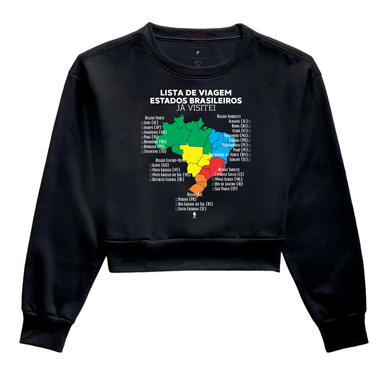 Camiseta Lista de Viagem Estados Brasileiros Ja Visitei | Mapa Brasil Auto Personalizavel | Colecao Personalizaveis - Imagem 2