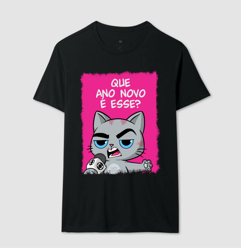 Camiseta Gato Sincero Q Ano Novo é esse? - Imagem 2