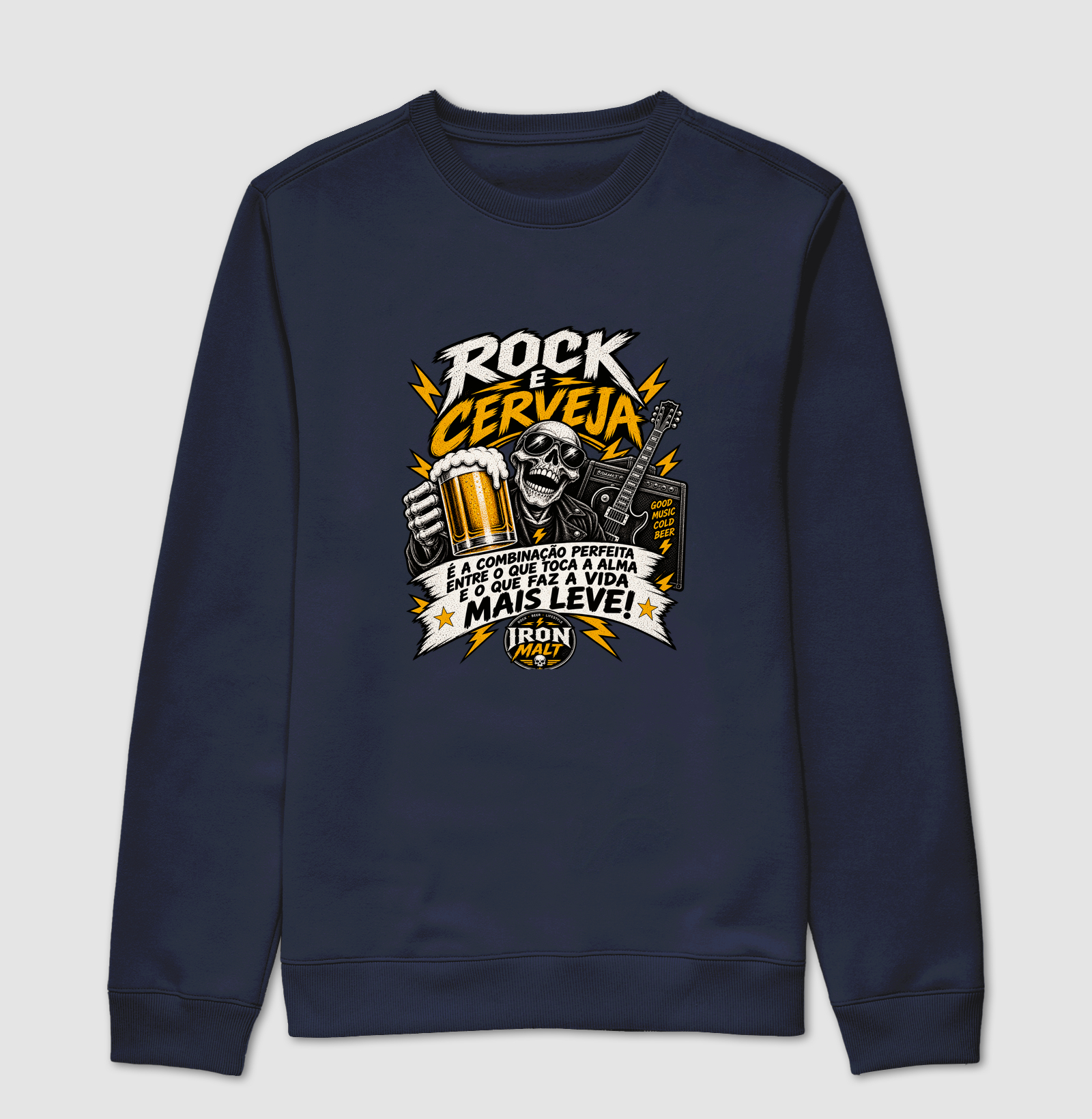 Moletom Rock e Cerveja – Estampa Rock and Roll, Música e Cerveja - Imagem 5