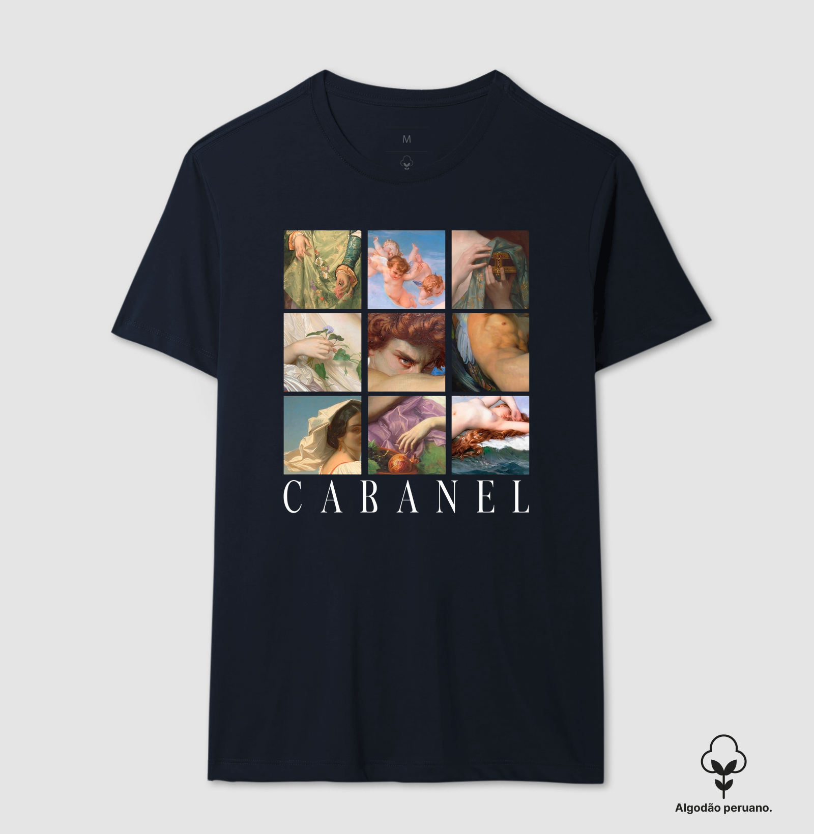  Camiseta Mosaico Alexandre Cabanel Arte Clássica Algodão Premium Tanguis - Imagem 4