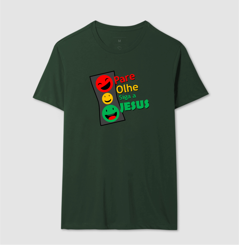 Camiseta Pare, Olhe, siga a Deus - Imagem 10
