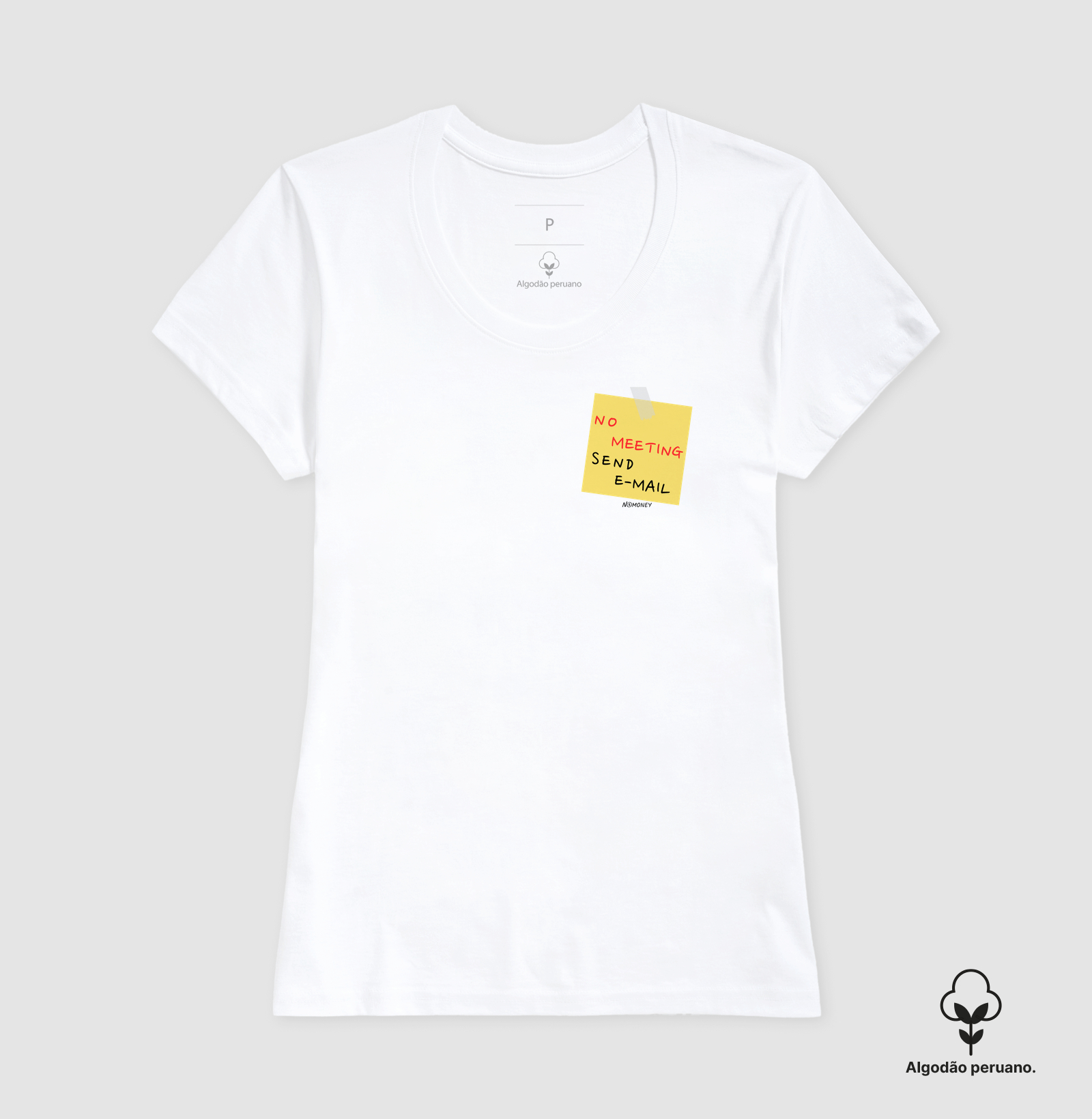 Camiseta No Meeting Send E-mail - Algodão Peruano - Imagem 4