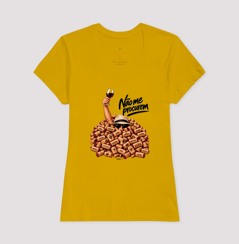 Camiseta “Não Me Procurem” – Wine Lifestyle - Versão Chapéu - Imagem 13
