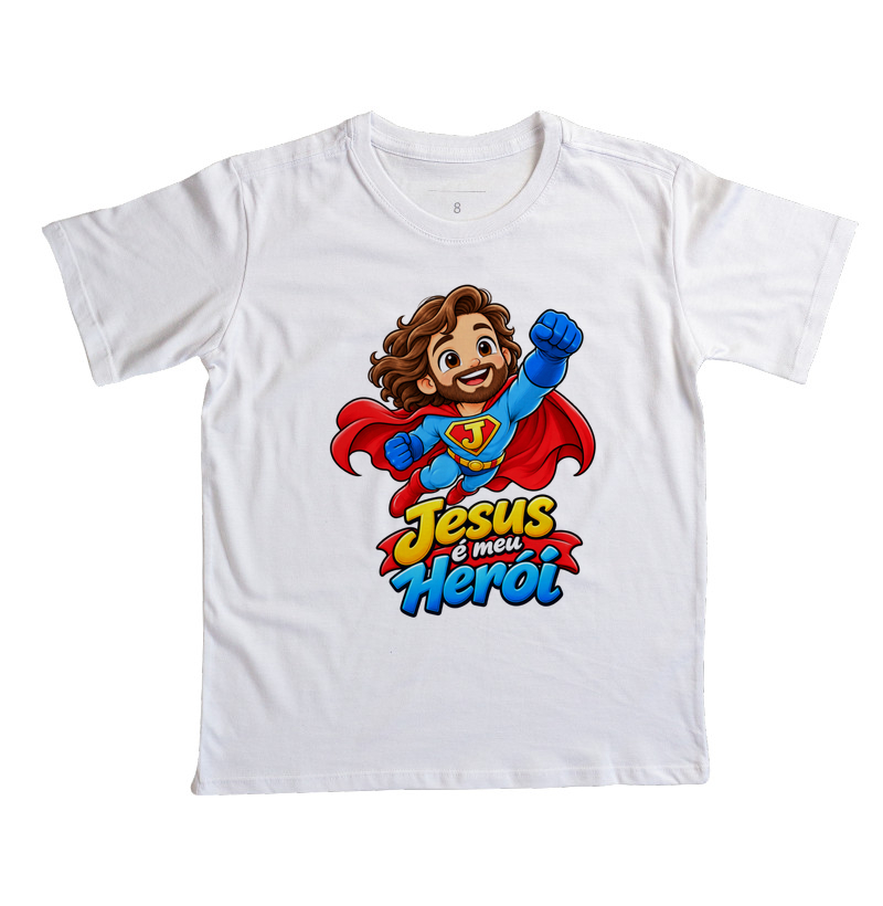 Camiseta Infantil Jesus é Meu Herói - Imagem 5