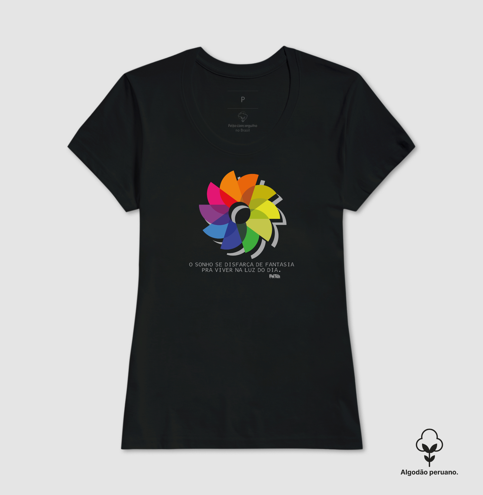 T-SHIRT "DIA" / FLOR DO SOL (ALGODÃO PERUANO)