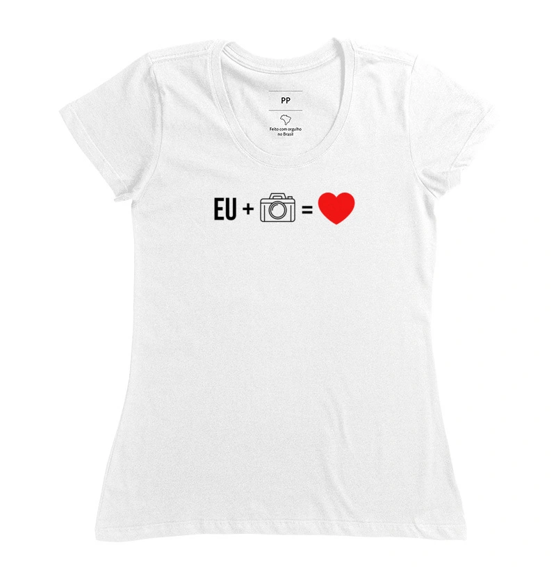 Camiseta eu + câmera = amor - Imagem 5