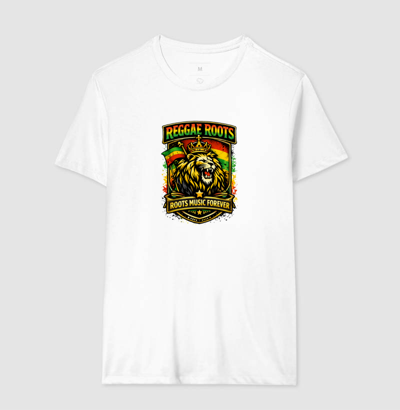 Camiseta Roots Music Forever. Coleção Reggae Music. Masculina e Feminina. Algodão Premium. - Imagem 5