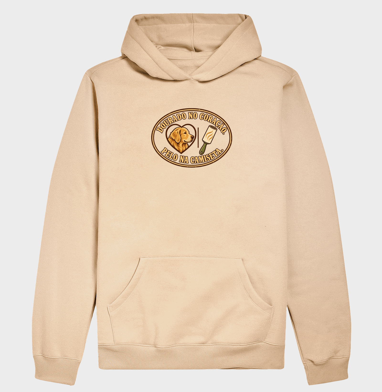 Dourado no coração. Pelo na camiseta. - Imagem 5