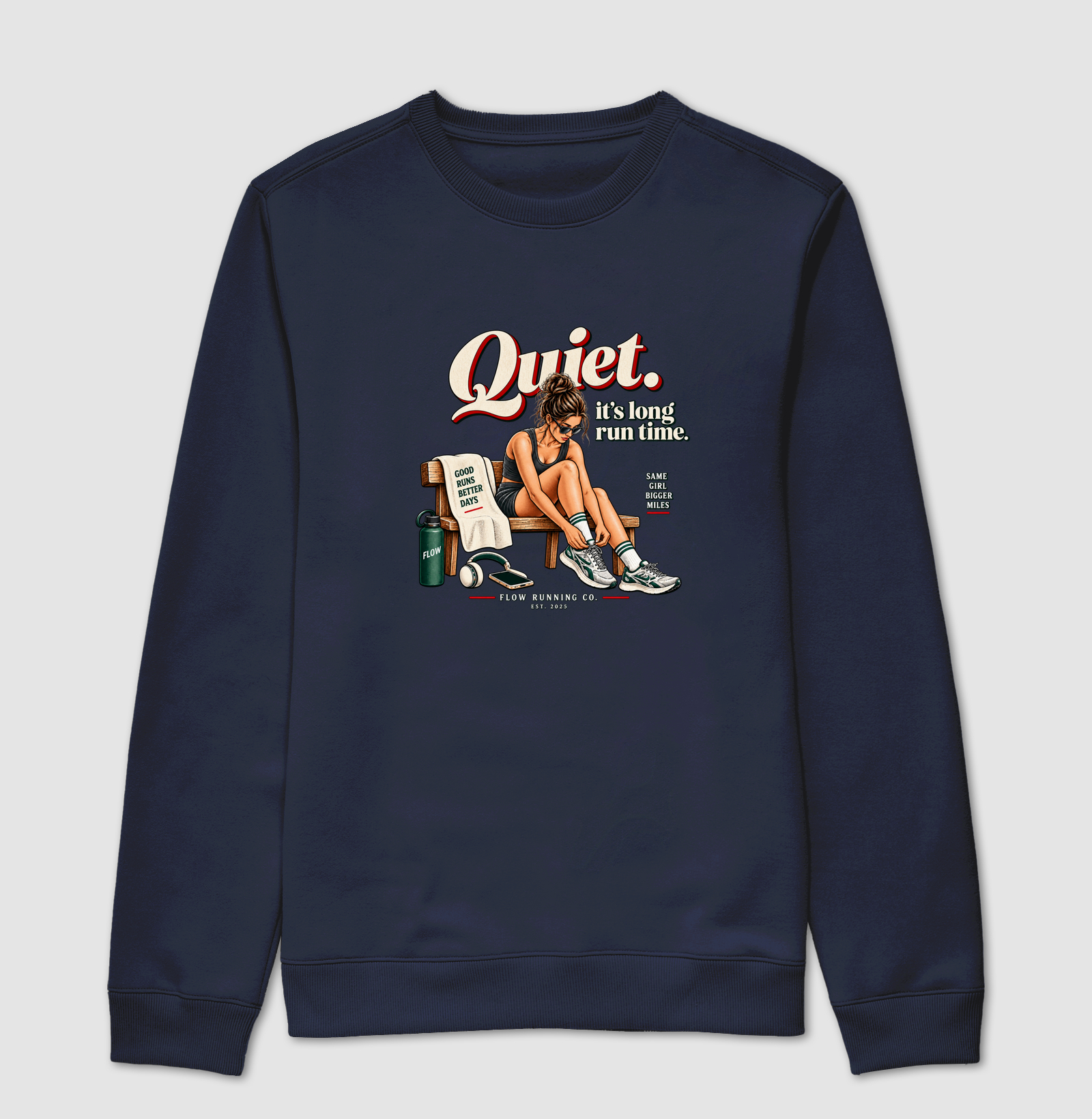 Moletom Corrida - Quiet, It's Long Run Time - Imagem 5