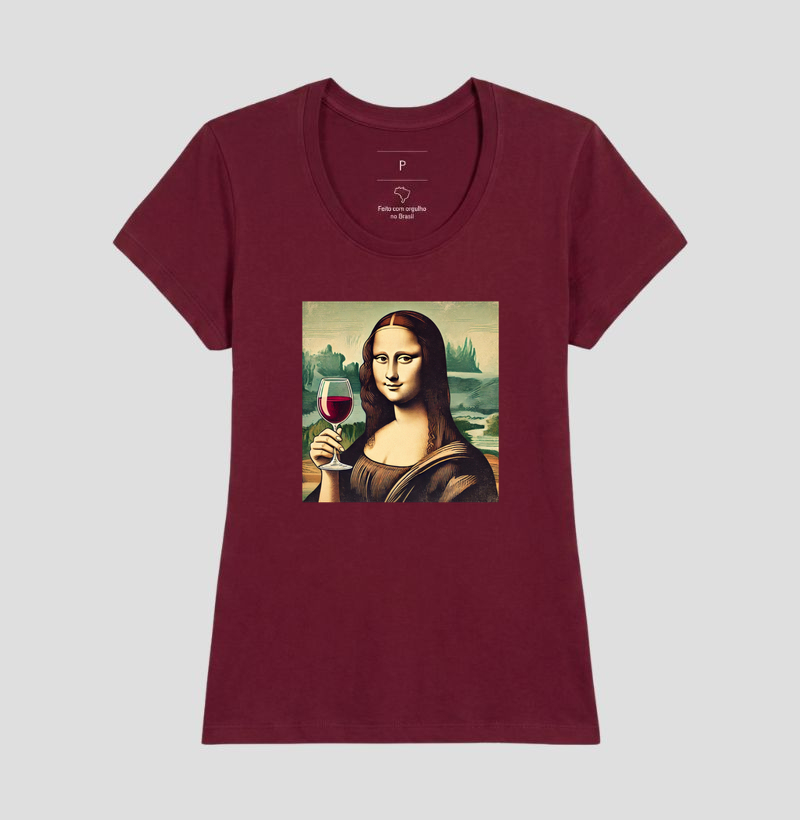Camiseta Vinho - Monalisa Wine Lover - Imagem 13