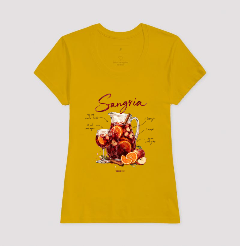 Camiseta Sangria – Drink com Vinho Tinto e Frutas - Imagem 13