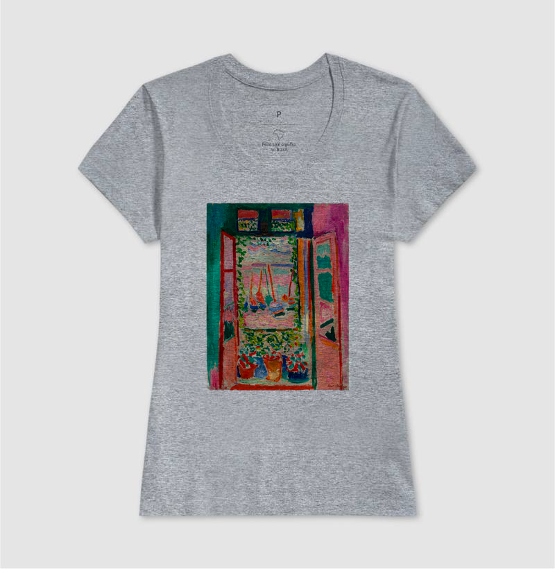 Camiseta Pintura Fauvista A Janela Aberta Matisse  - Imagem 9