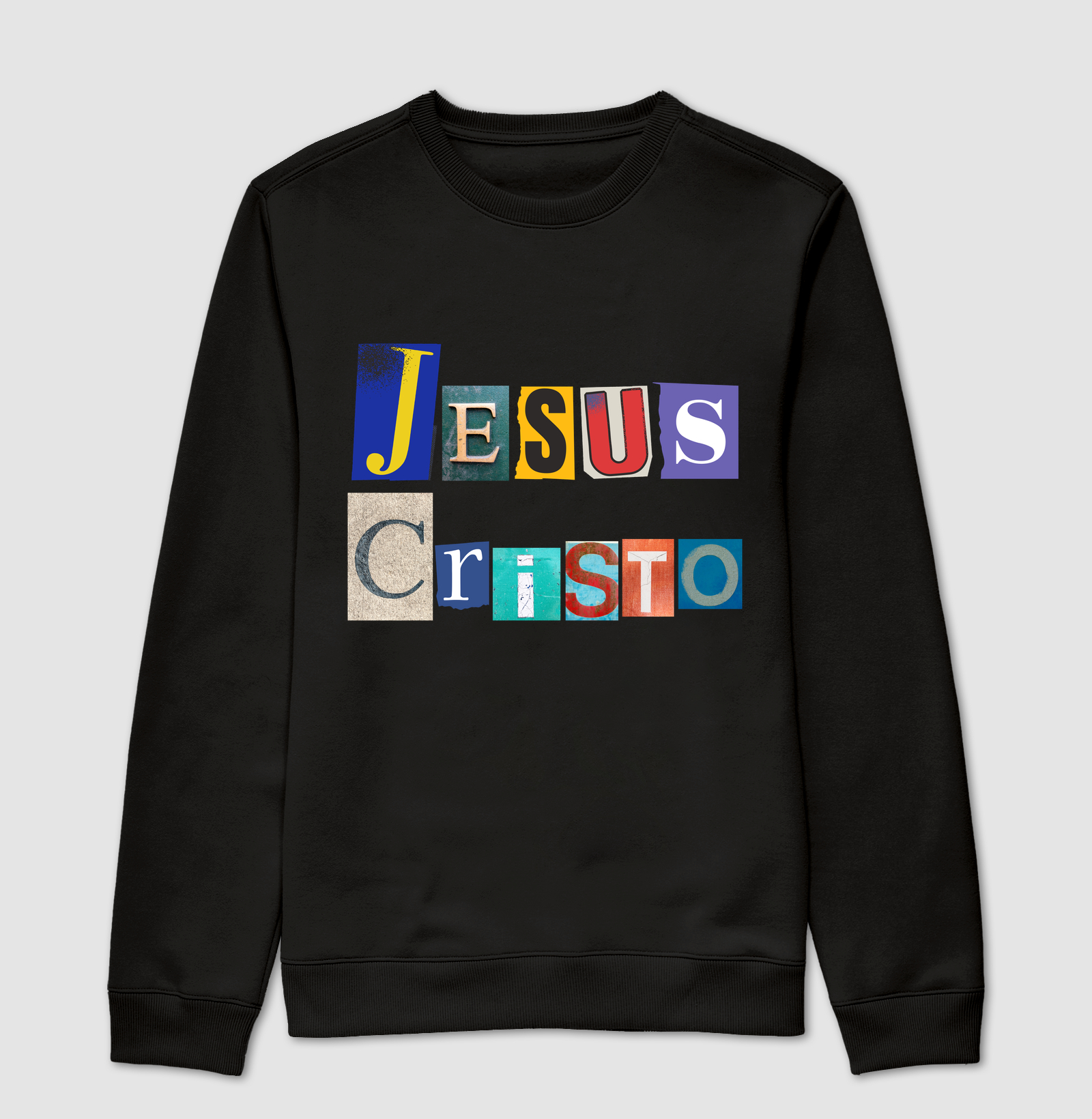 Suéter Moletom Cristão Jesus Cristo Colagem - Imagem 4