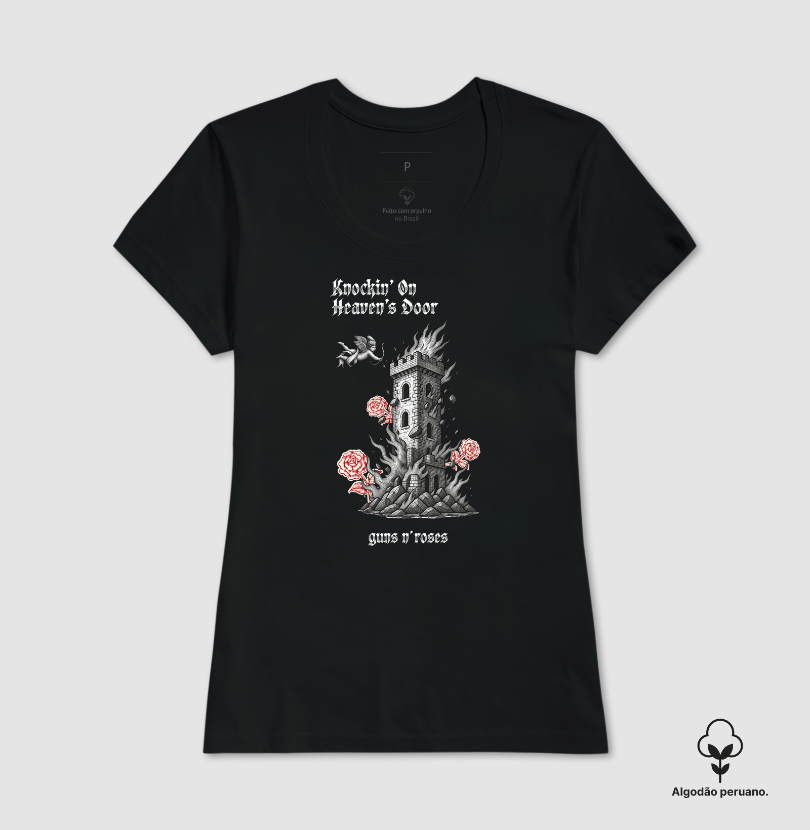  Camiseta Torre Guns Coleção Música. Masculino e feminino. Algodão Peruano. - Imagem 2