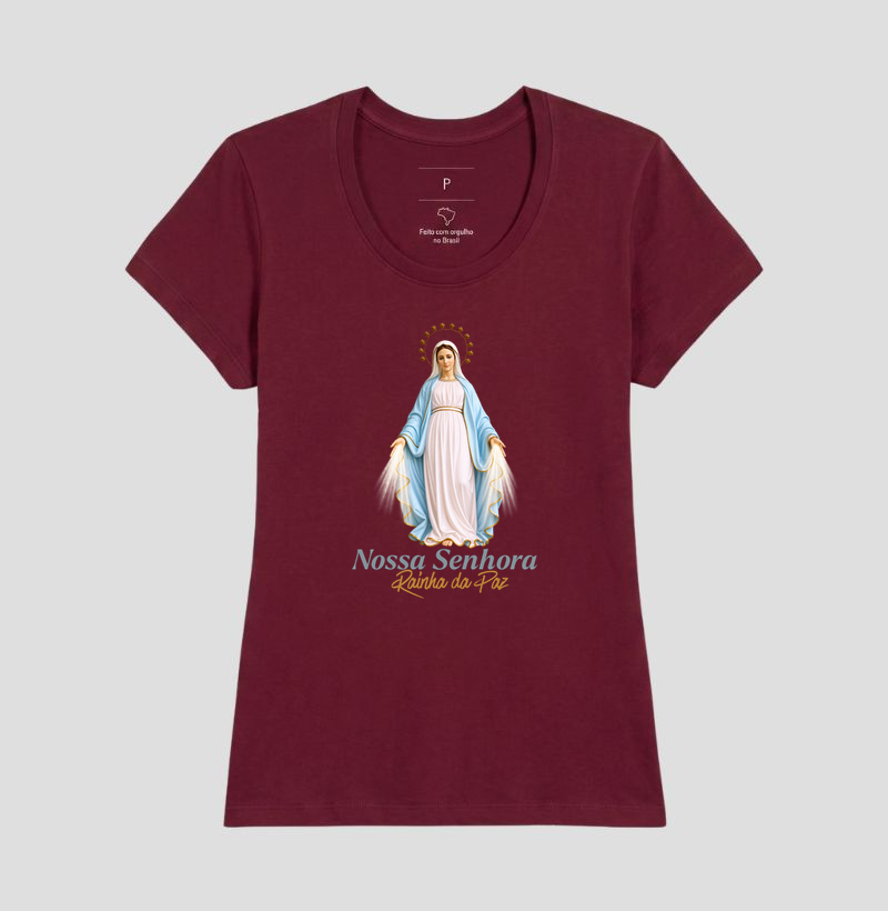 Camiseta Católica Nossa Senhora Rainha da Paz - Imagem 17