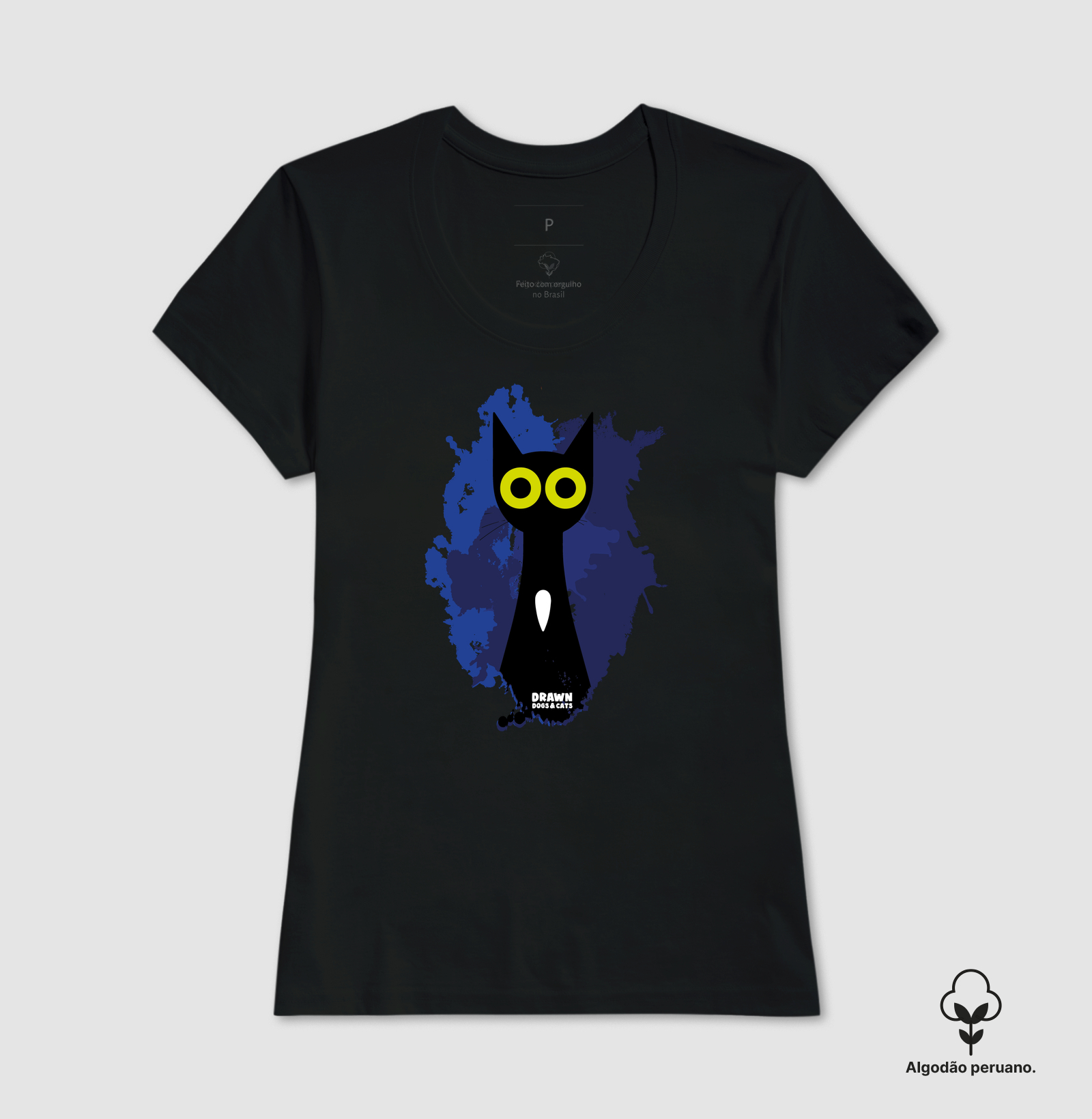 Gato preto com fundo azul - Imagem 9