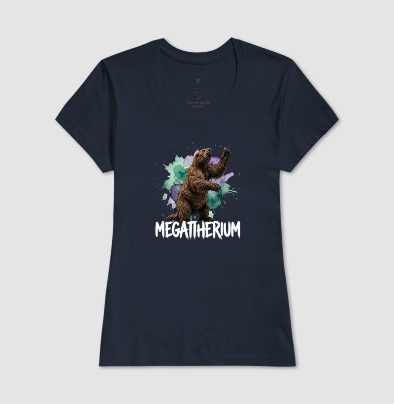  Camiseta Dinossauro Megatherium Algodão Premium Dinoloco  - Imagem 5