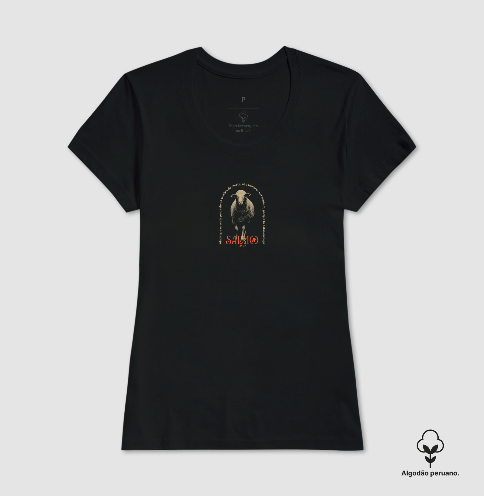 Camiseta SALMO 23 - Algodão Peruano - Imagem 4