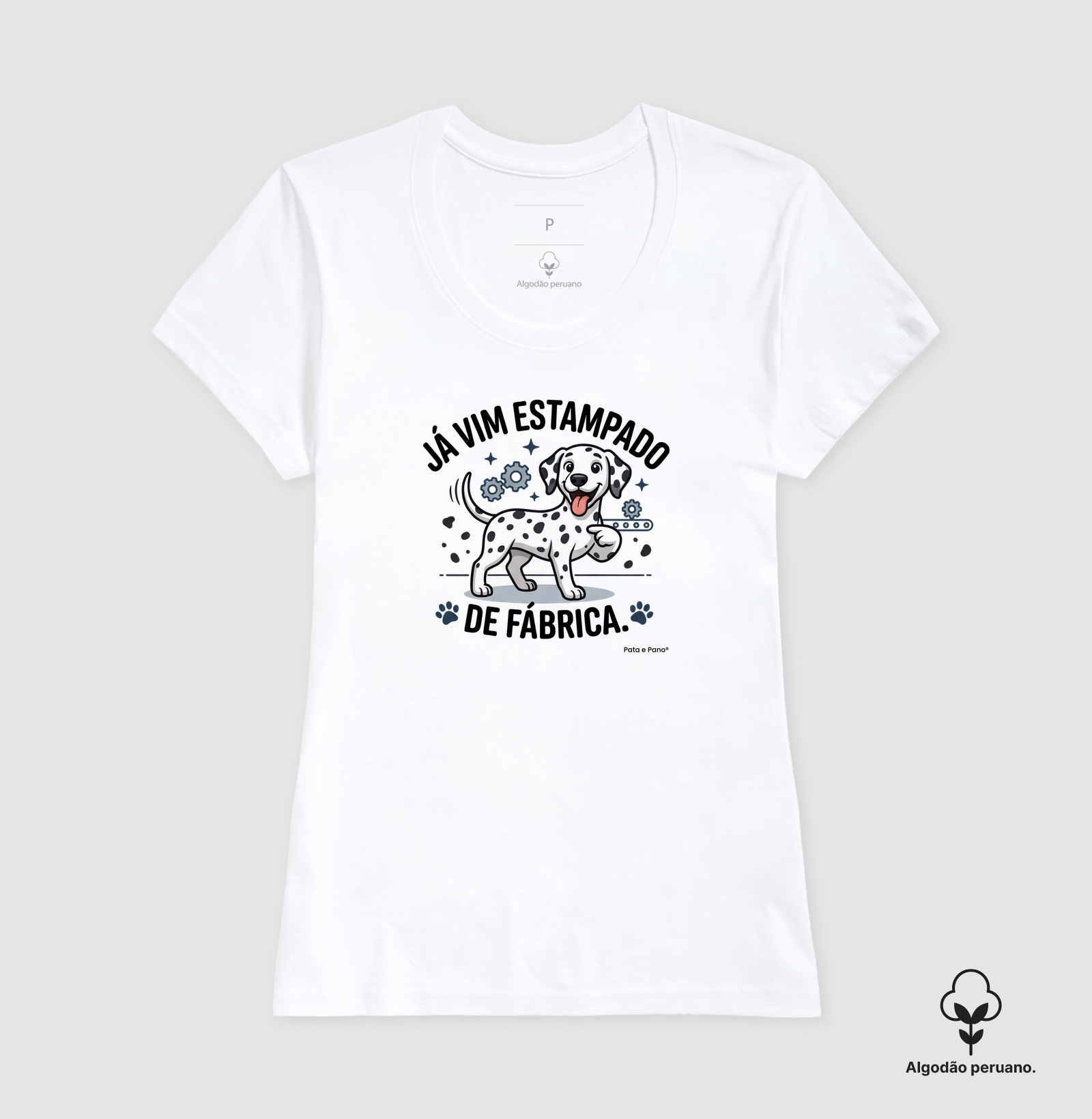 CAMISETA ALGODÃO PERUANO DALMATA ESTAMPADO - Imagem 5