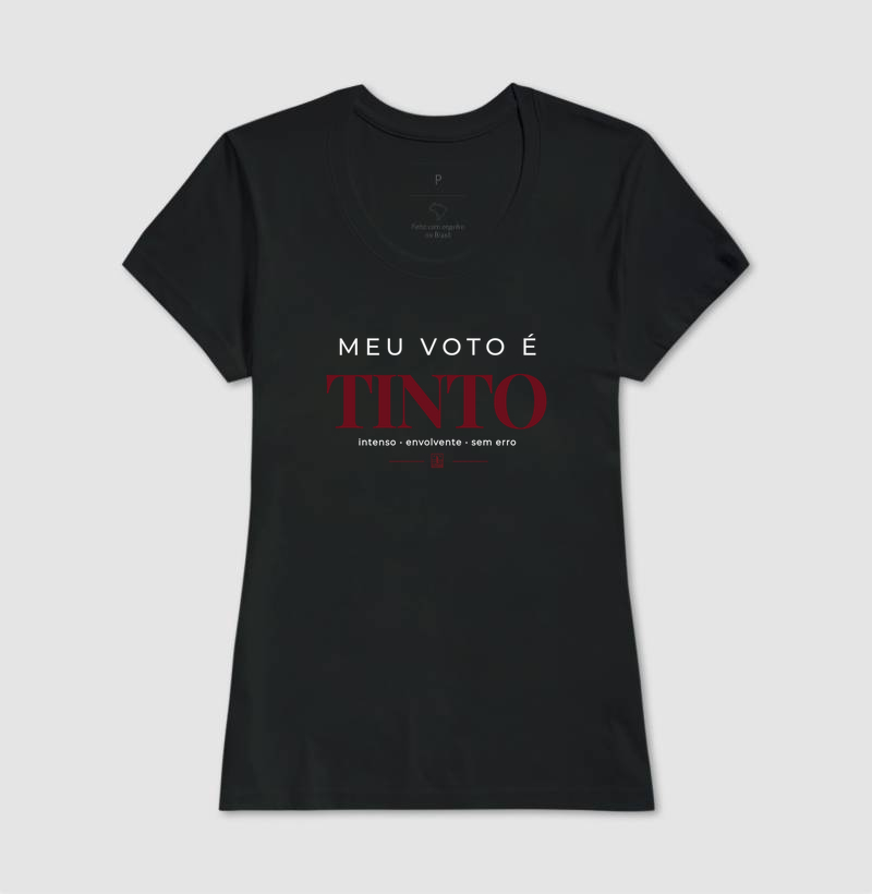 Camiseta Meu Voto é Tinto – Camiseta para Amantes de Vinho - Imagem 3