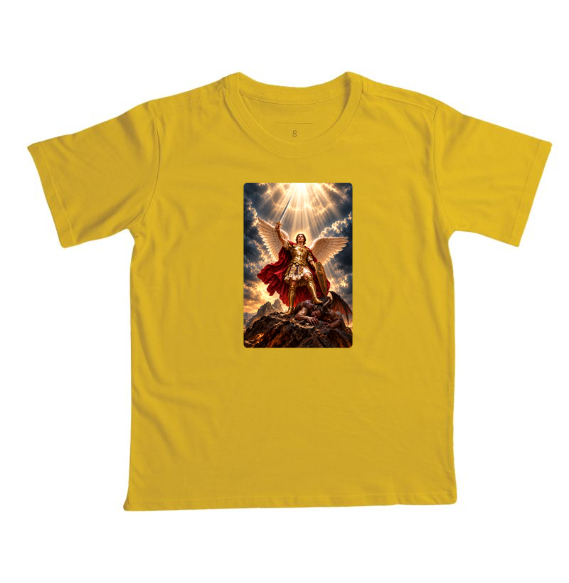 Camiseta Infantil Católica São Miguel Arcanjo Vitorioso - Imagem 6