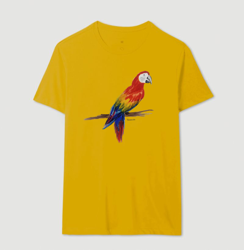 Camiseta Arara-Vermelha – Aves do Brasil - Imagem 14