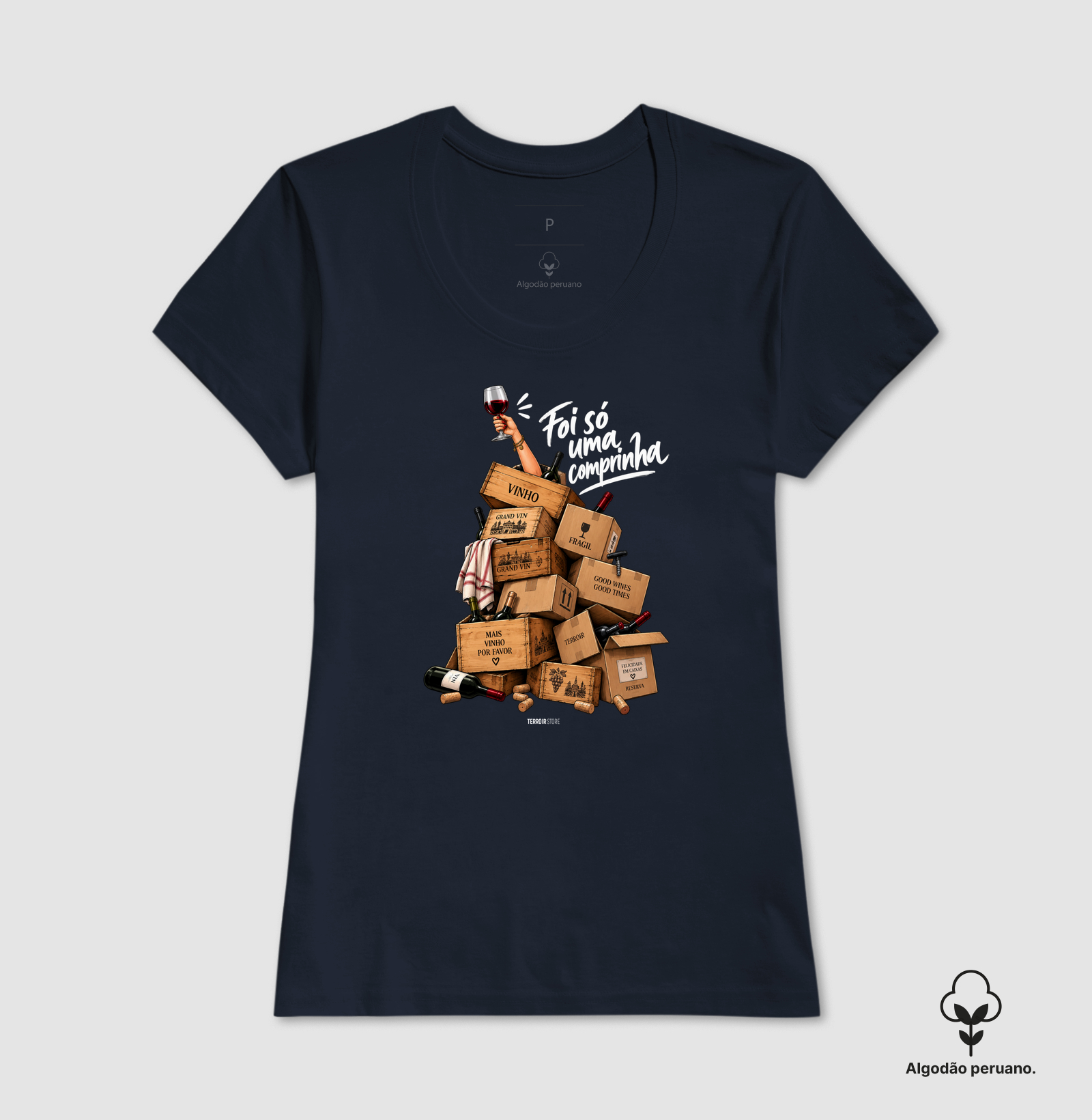 Camiseta “Mais Vinho Por Favor” – Wine Lifestyle Premium - Imagem 8