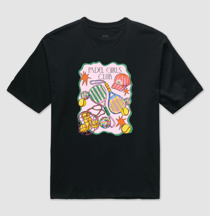 Camiseta Feminina Padel Girls Club Oversized - Imagem 5