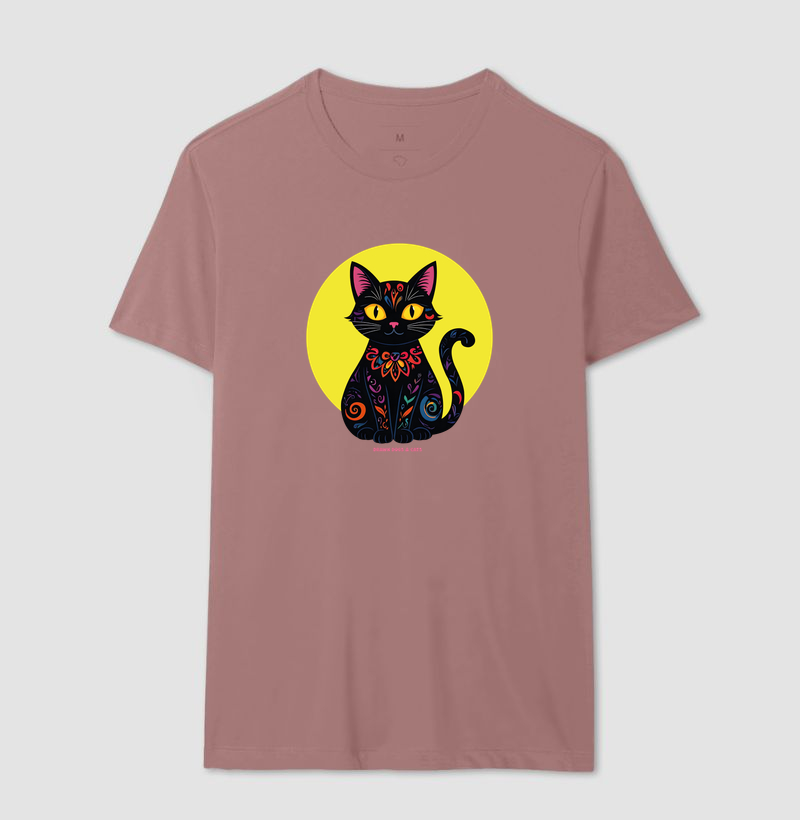 Gata preta e fundo amarelo - Imagem 17