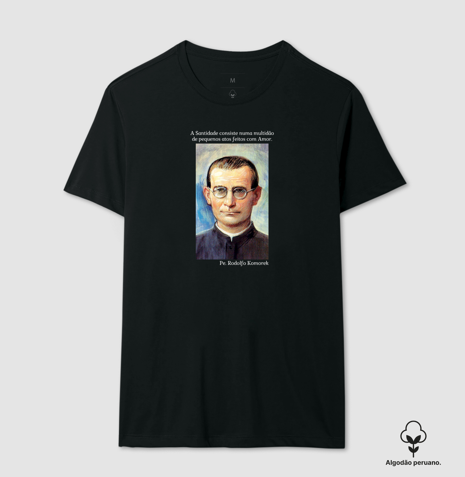 Camiseta Algodão Peruano Pe. Rodolfo Komorek - Imagem 4