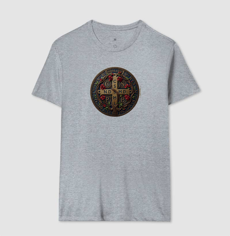 Medalha de São Bento e Flores Coroa-de-Cristo | Arte Sacra Exclusiva - Imagem 8