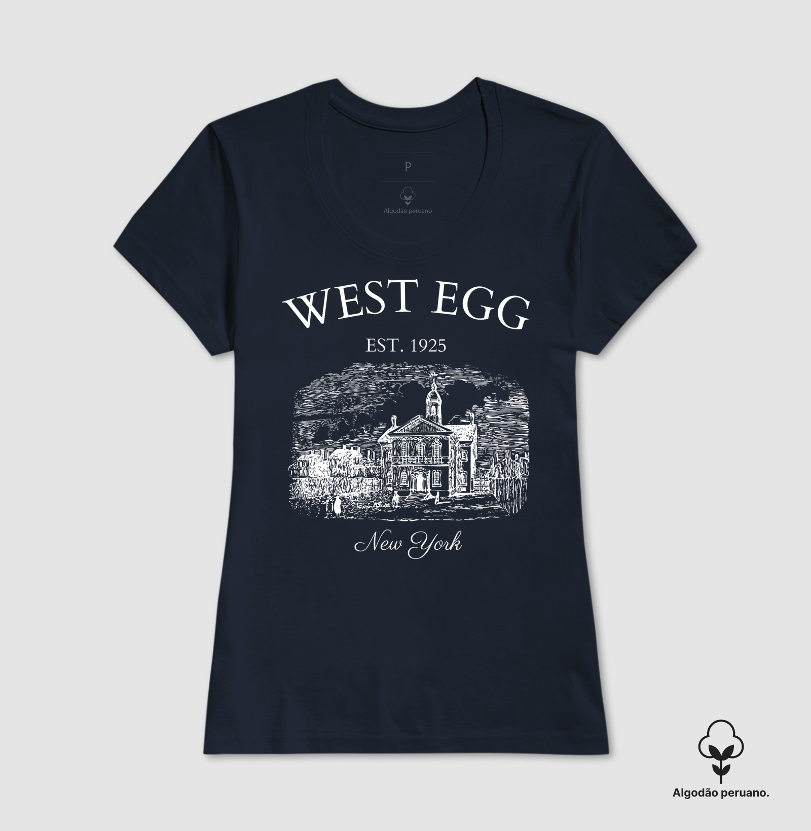 Camiseta O Grande Gatsby – West Egg | F. Scott Fitzgerald em Algodão Peruano  - Imagem 5