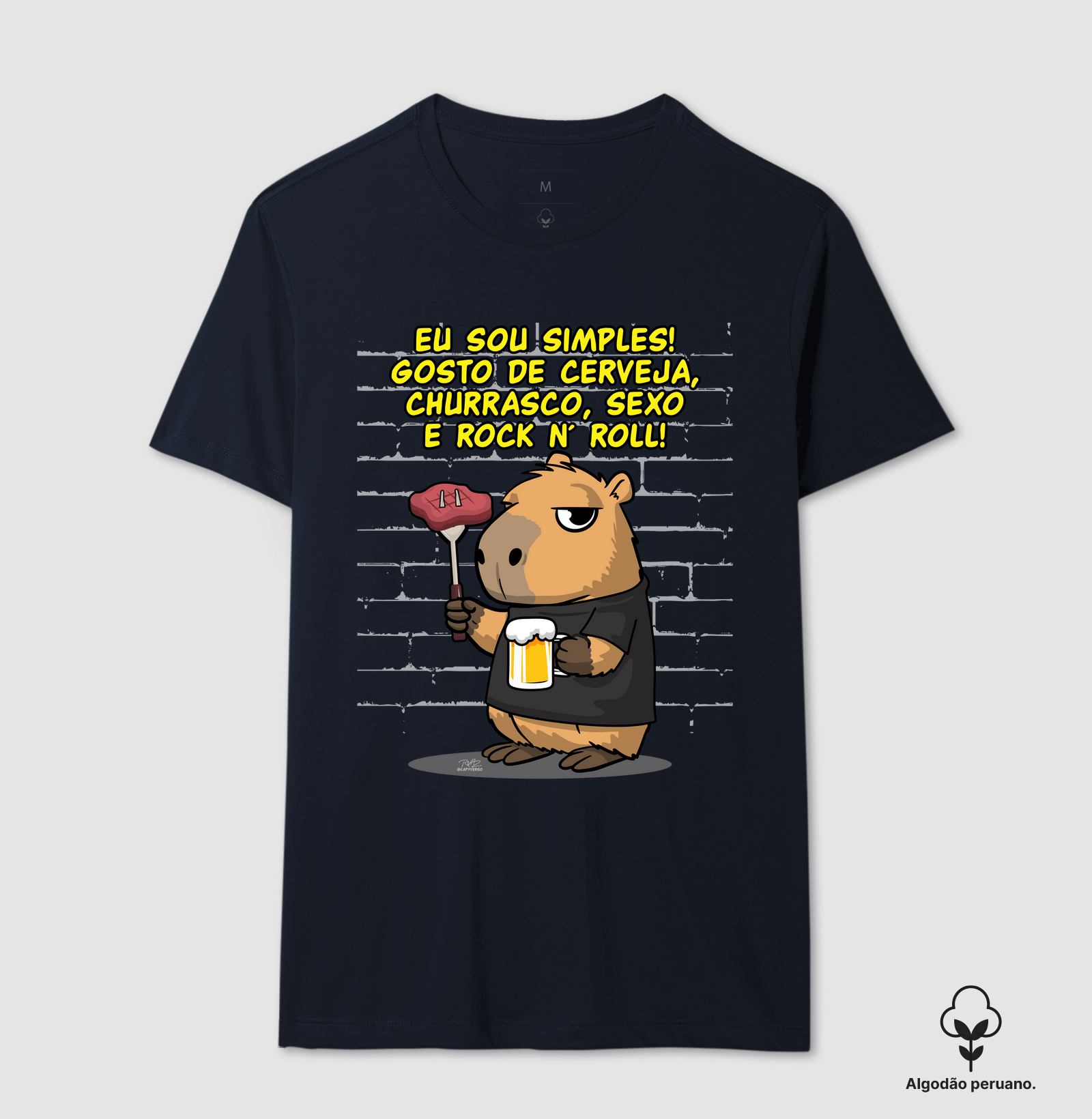 Camiseta Capivara rock simples - Imagem 2