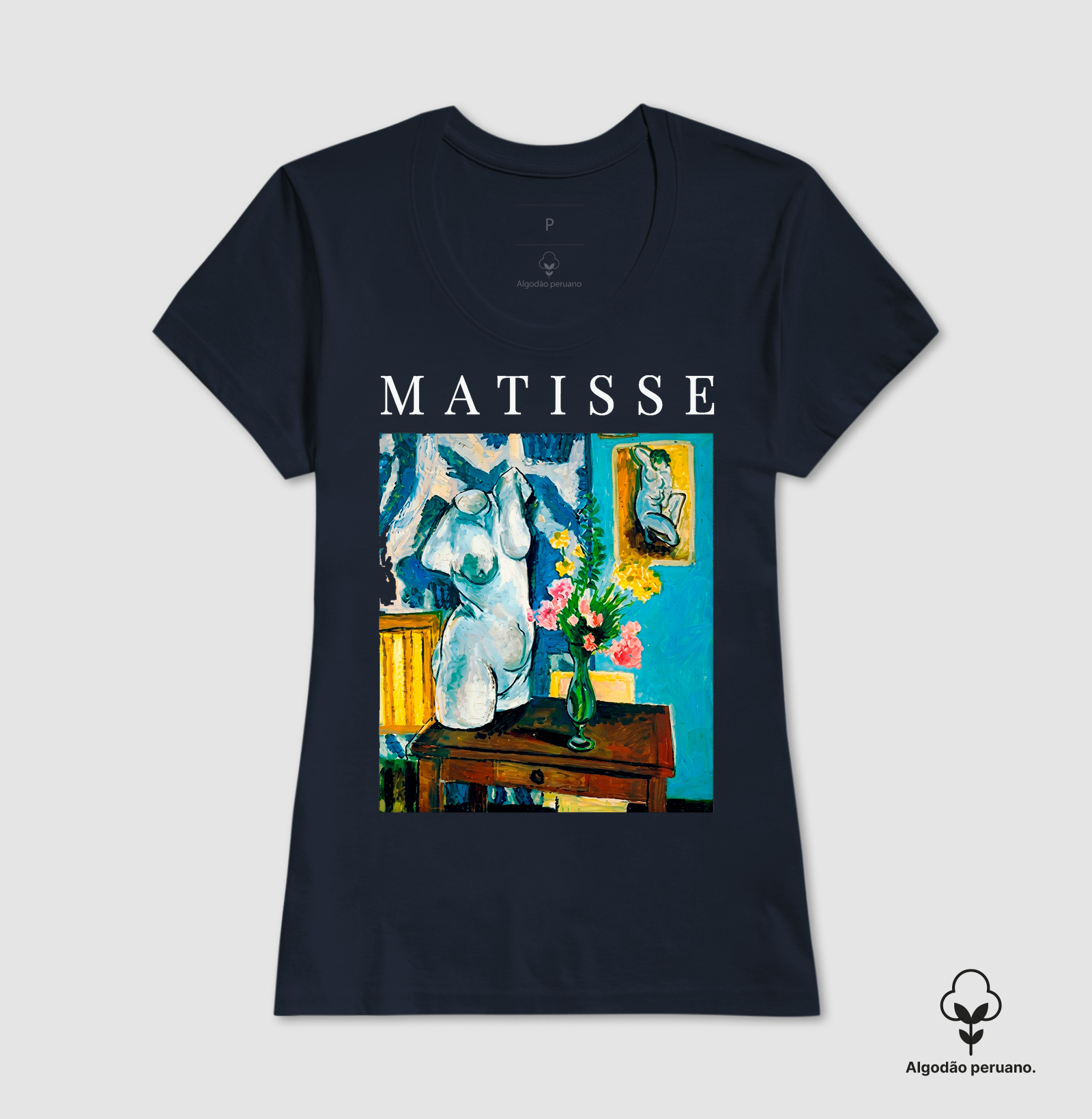 Camiseta Algodão Peruano Tanguis Henri Matisse O Torso de Gesso  - Imagem 5