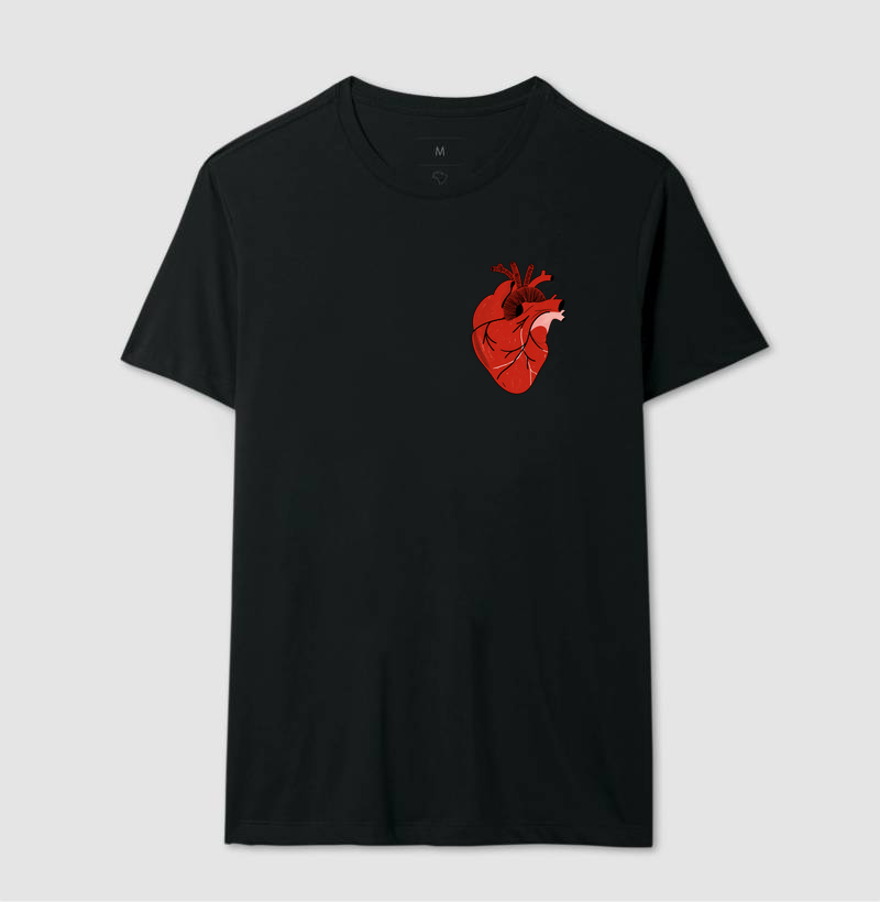 Camiseta Coração Anatômico Vermelho - Imagem 2