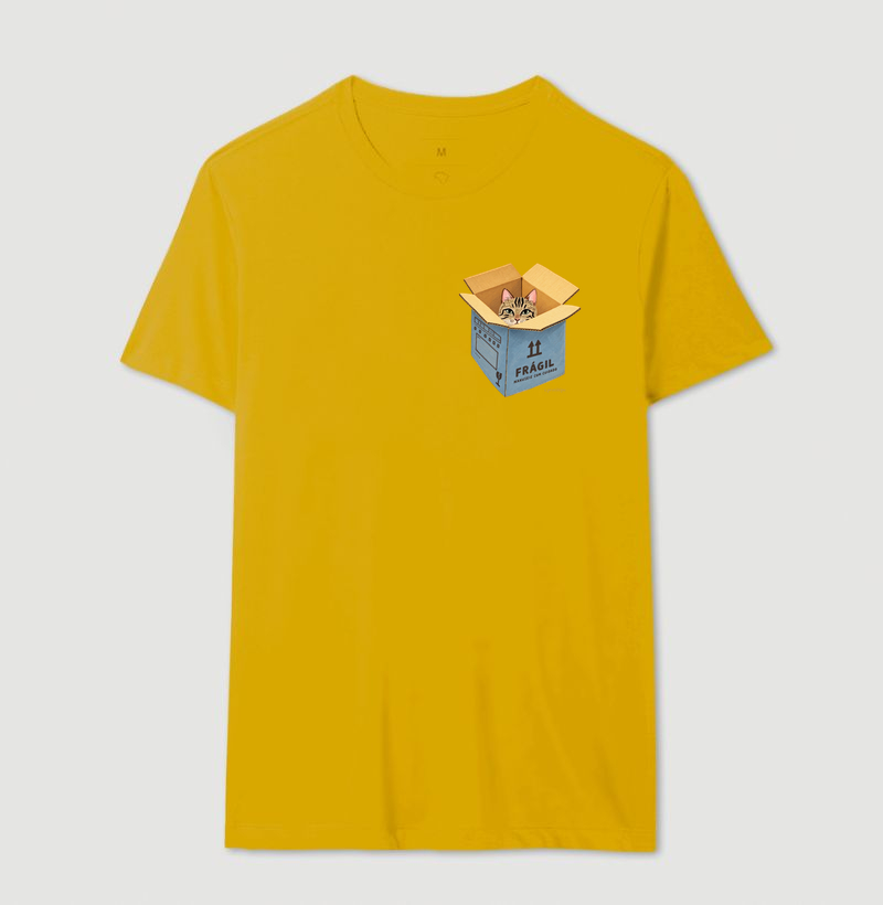 Camiseta Gato Frágil na Caixa - Imagem 14