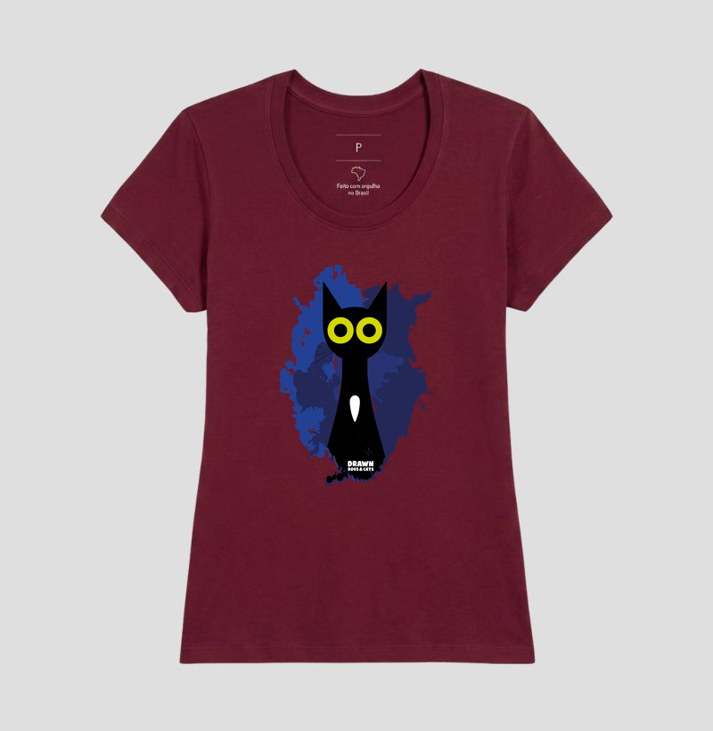Gato preto com fundo azul - Imagem 21