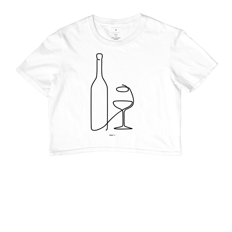 Camiseta Cropped Garrafa & Taça - Imagem 3