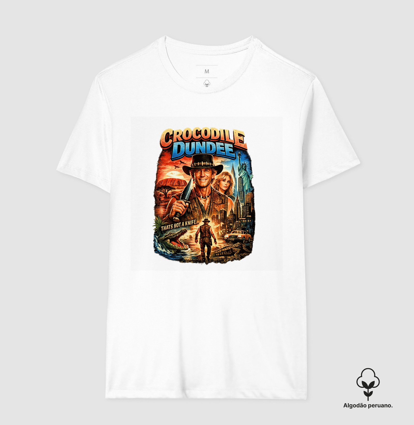 Camiseta Crocodilo Dundee Knife - Imagem 5